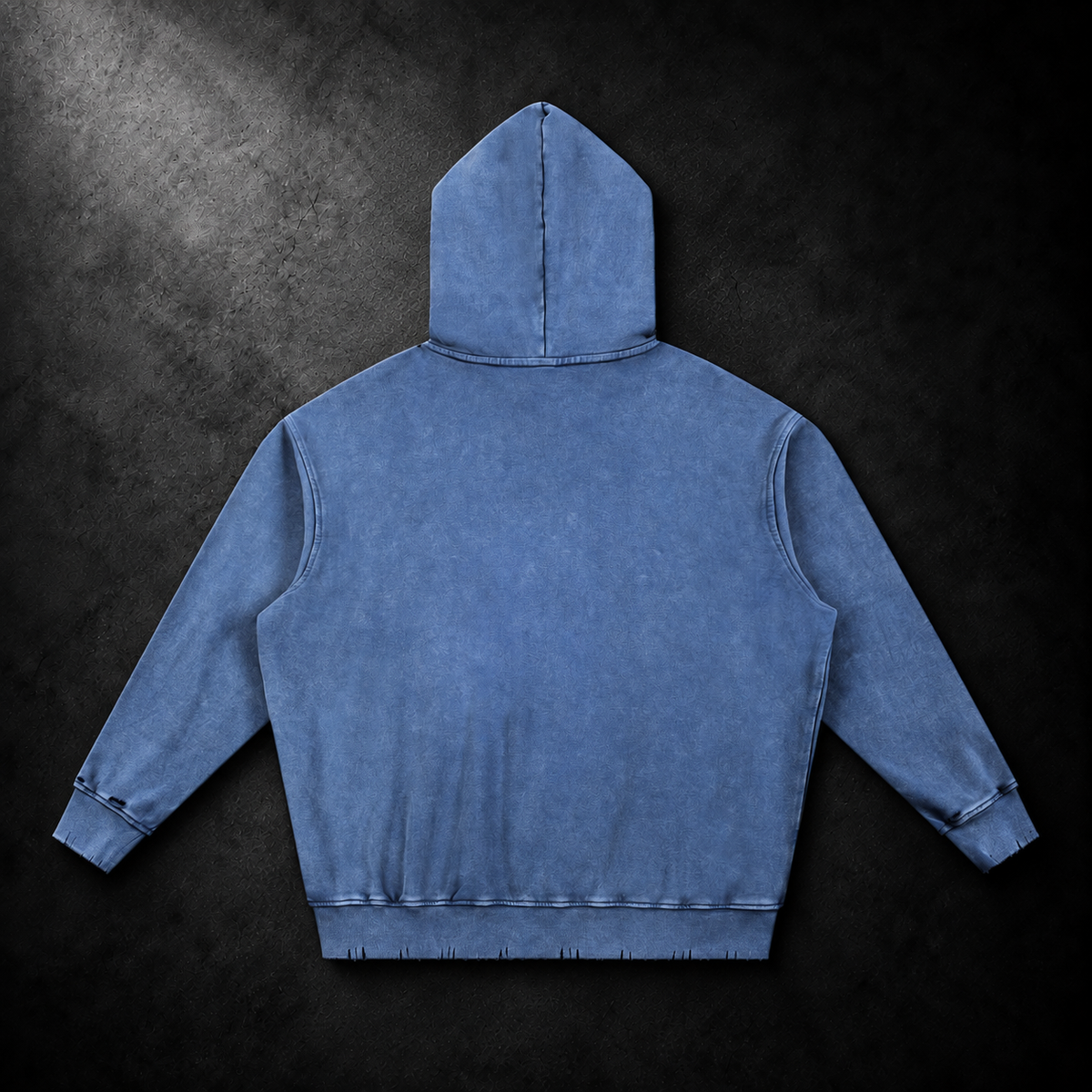 Snow Wash Hand-Frayed Heavyweight  Hoodie